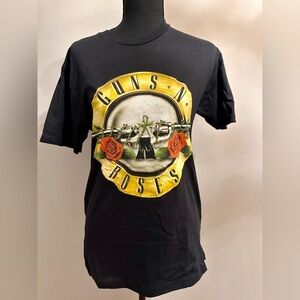 Black Graphic Tee with Bold Design Guns N Roses